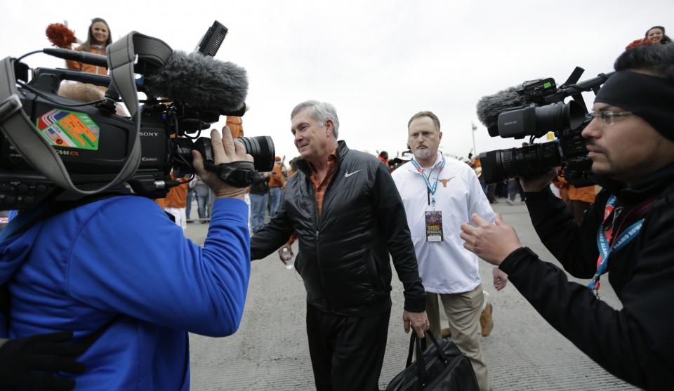 Since he parted ways with Texas, Mack Brown has been working for ESPN. (AP Photo/Eric Gay)