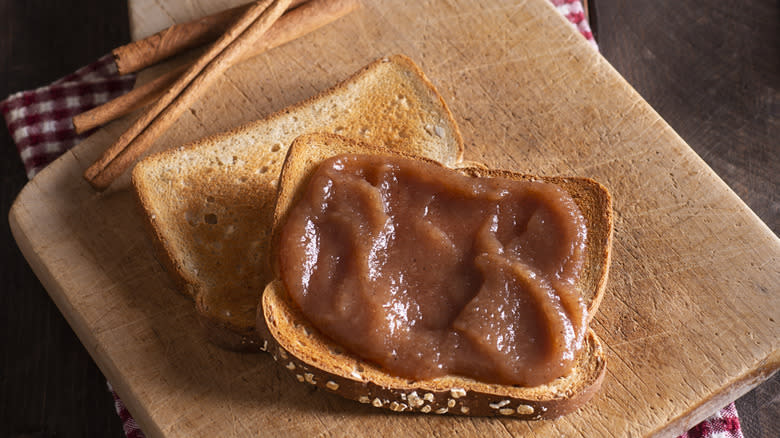 Apple butter on toast