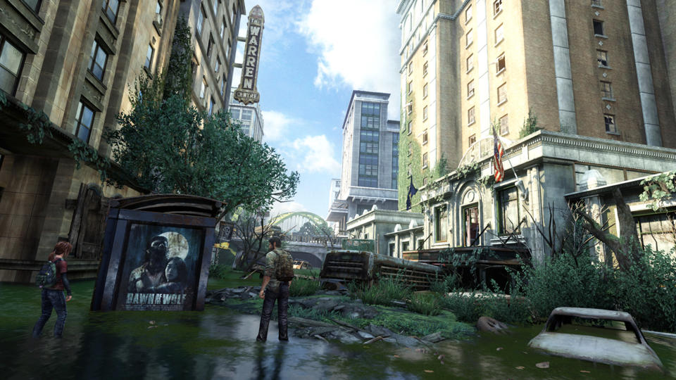 This video game image released by Sony/Naughty Dog shows a scene from "The Last of Us," a flesh-eating survival drama set for release Friday, June 7, 2013 for the PlayStation 3. (AP Photo/Sony/Naughty Dog)