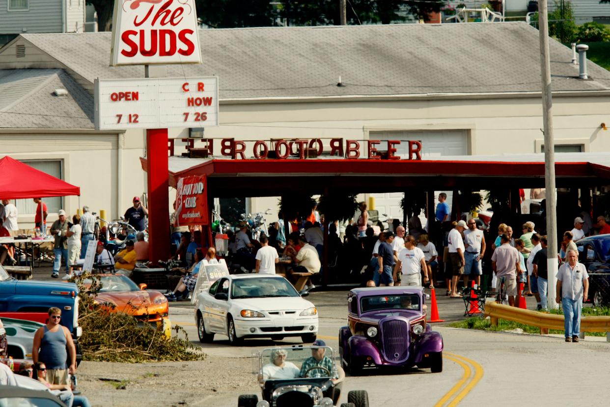 The Suds, formerly Dog n' Suds in Greenwood transformed from a drive in restaurant to weekend hot rod hangout.