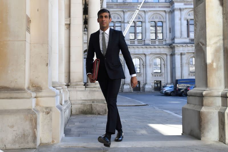 FILE PHOTO: Britain's Chancellor of the Exchequer Rishi Sunak arrives at the Foreign and Commonwealth Office