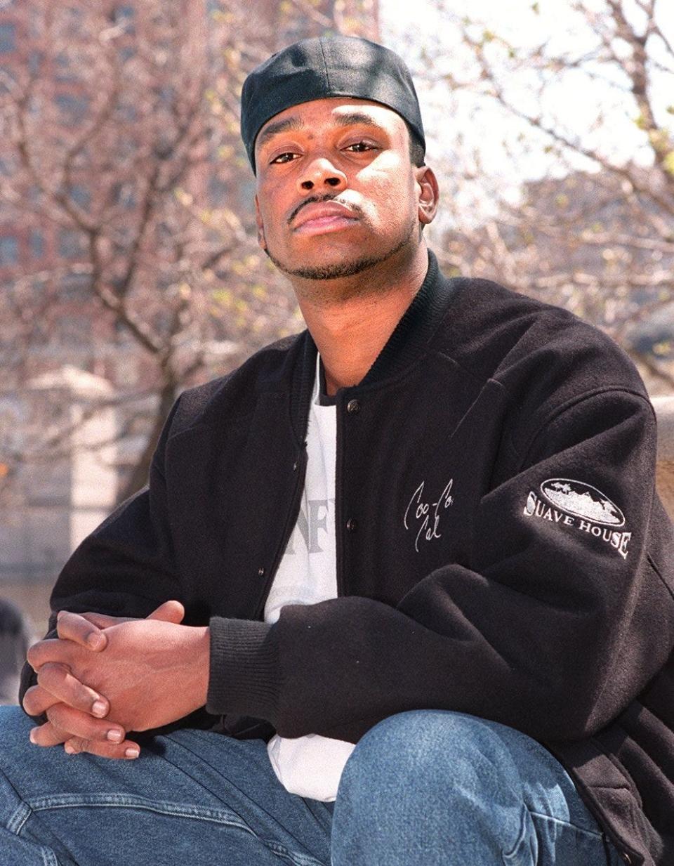Coo Coo Cal poses for a picture in downtown Milwaukee in 1999. Two years later he would have the No. 1 song on the Billboard Hot Rap Singles chart. Coo Coo Cal is performing at the One World Music Festival April 26 at the Riverside Theater, an expansive lineup with over 30 acts showcasing multiple generations of Milwaukee rappers and R&B singers.