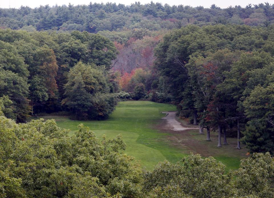 D.W. Field Golf Course is seen from the top of Memorial Tower at D.W. Field Park.