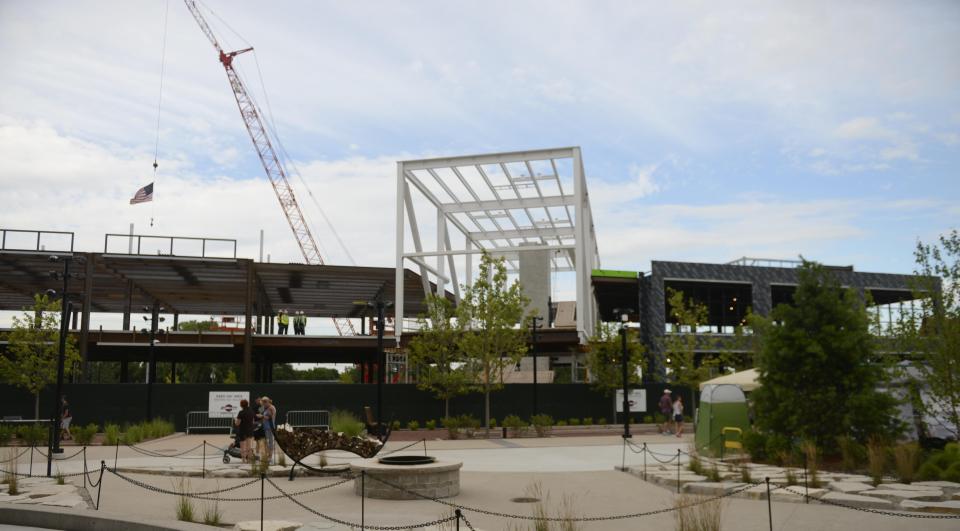 The Titletown Tech building under construction in 2018.