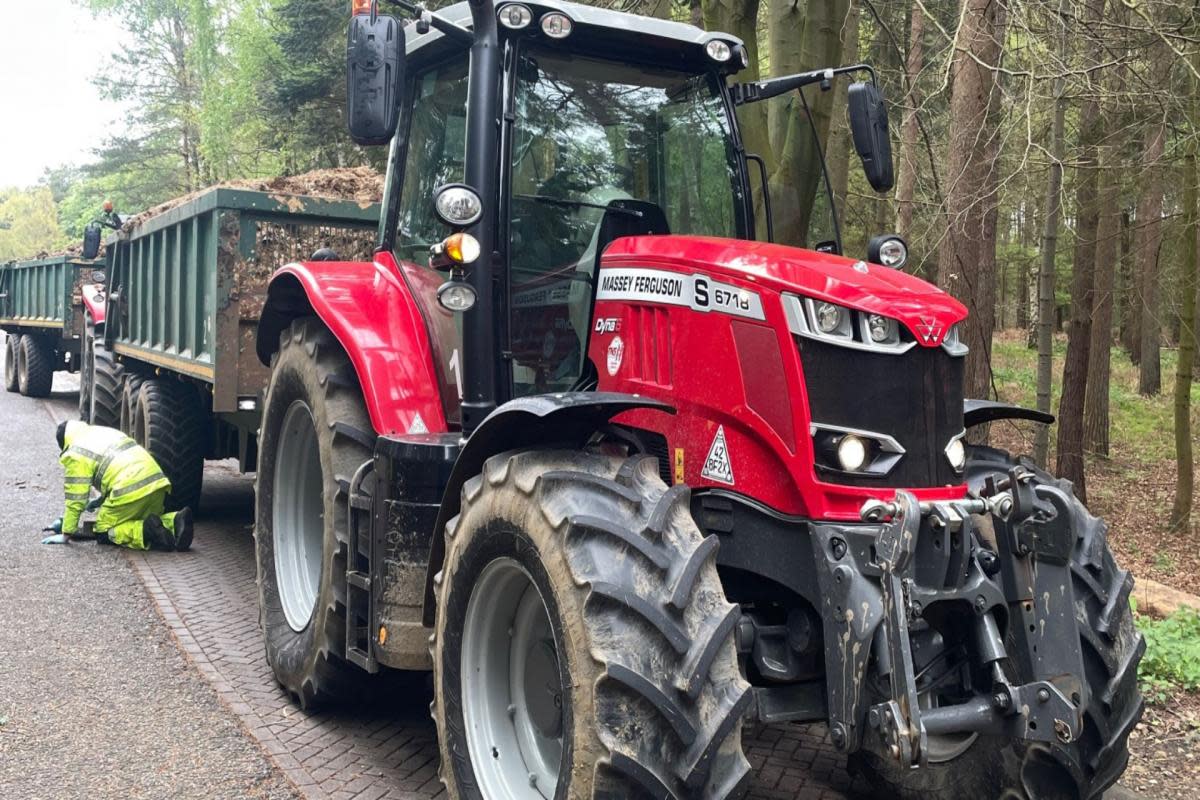 The tractor was stopped by officers on A11 <i>(Image: Driver & Vehicle Standards Agency)</i>