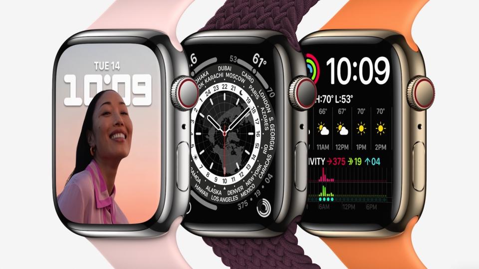 Apple Watch Series 7 models. - Credit: Apple Inc.