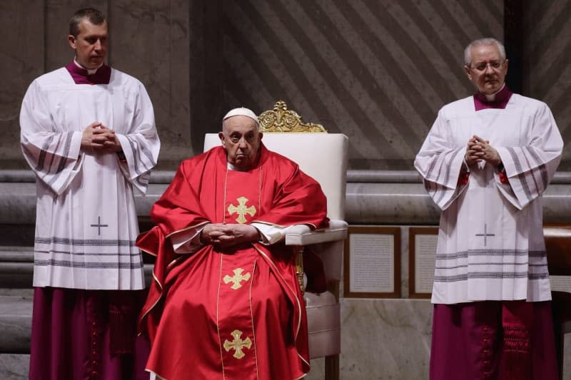 Pope Francis celebrates the Passion Of Christ in St, Peter's Basilica at the Vatican. Evandro Inetti/ZUMA Press Wire/dpa