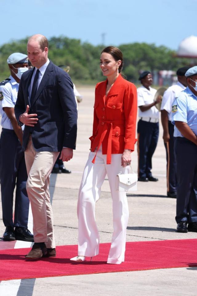 Kate Middleton Wears Vintage YSL Red Jacket For Her Belize Departure