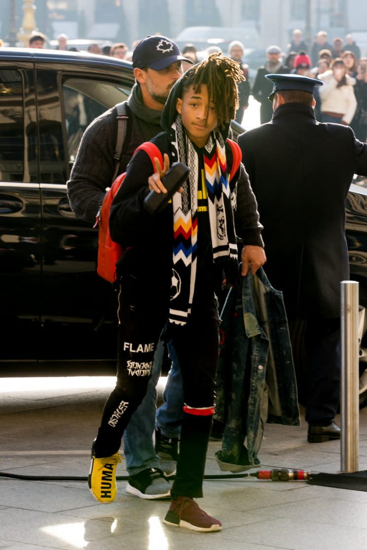 Jaden Smith arriving at the Chanel Métiers D'Art show on December 6, 2016. (Photo: Getty Images)