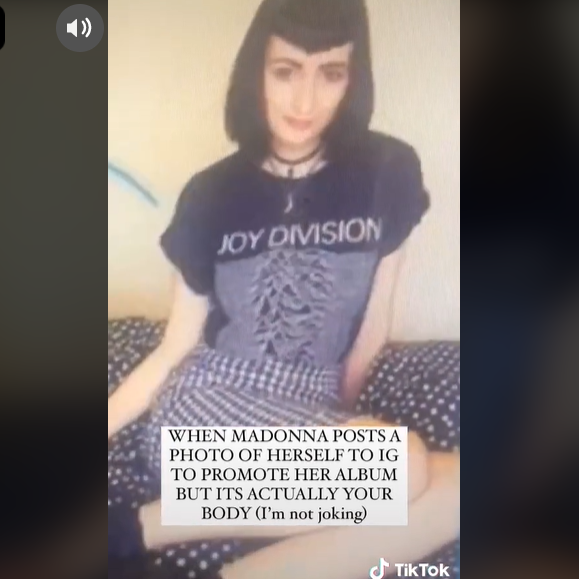 Screengrab of Amelia M Goldie's video (TikTok)