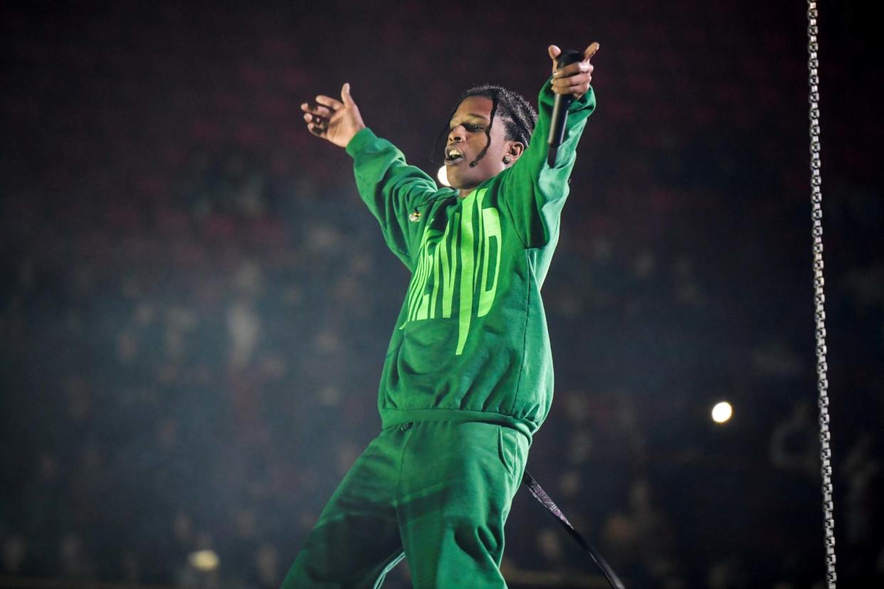 ASAP Rocky performed at the Stockholm Globe Arena: via REUTERS