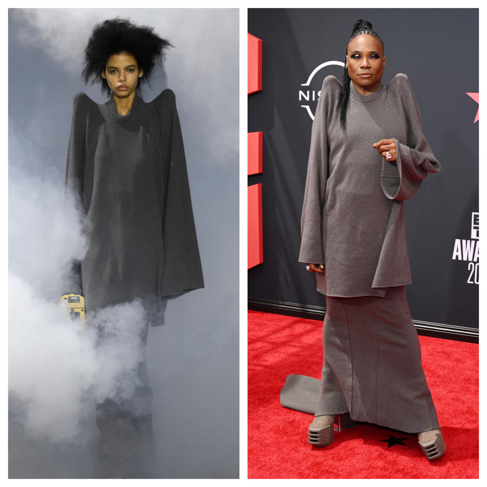 Billy Porter in Rick Owens at the 2022 BET Awards - Credit: WWD/Variety