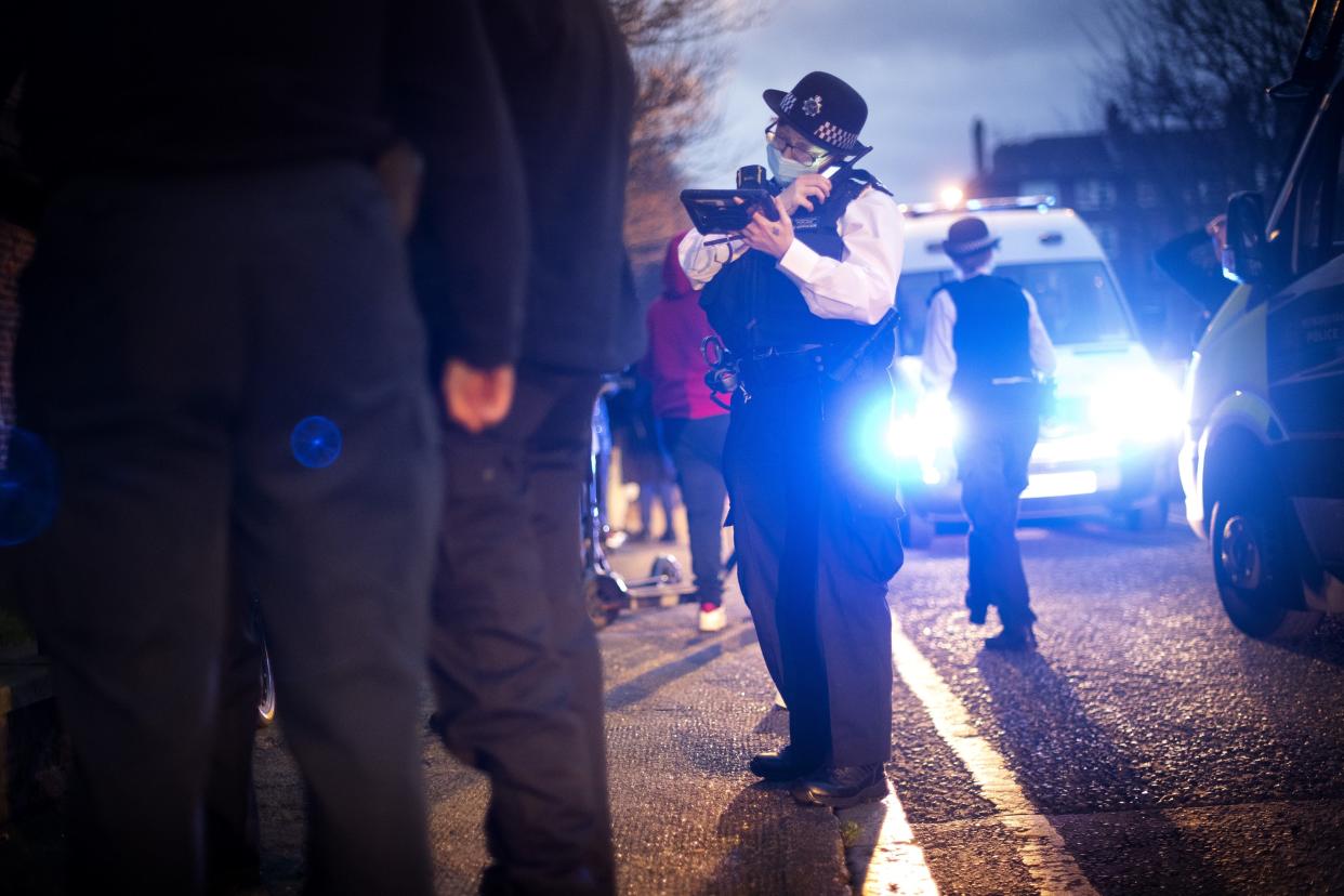 A Stop and Search is carried out in Walworth, Southwark (Victoria Jones/PA) (PA Wire)