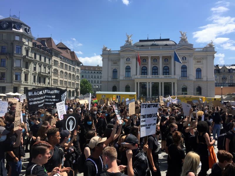 Black Lives Matter protest in Zurich