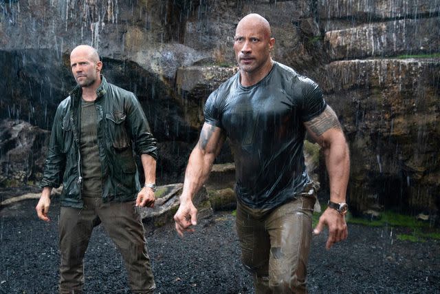 Daniel Smith/Universal Jason Statham and Dwayne Johnson in 'Fast & Furious Presents: Hobbs & Shaw'