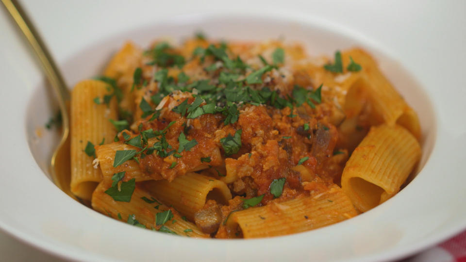 Turkey and Mushroom Bolognese