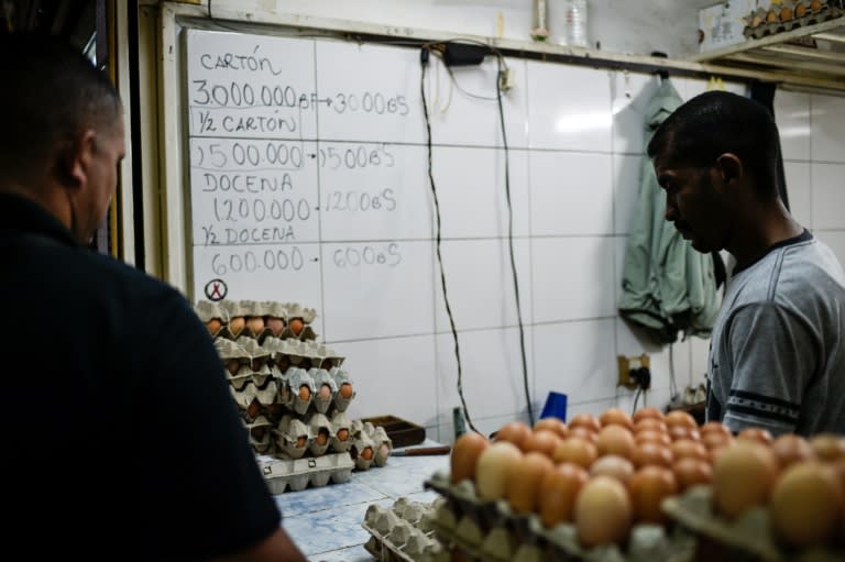 In inflation-ravaged Venezuela, eggs are beyond the reach of many consumers