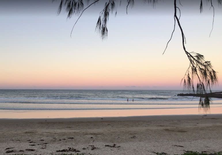 Ms Haines had been visiting Wooloolga Beach (pictured) for years but said she would never swim at an unpatrolled beach again. Source: Google Maps