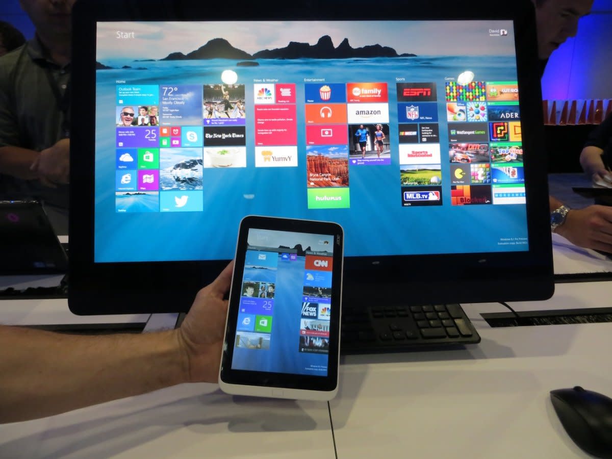 Windows 8.1 8-inch Acer tablet and Dell PC