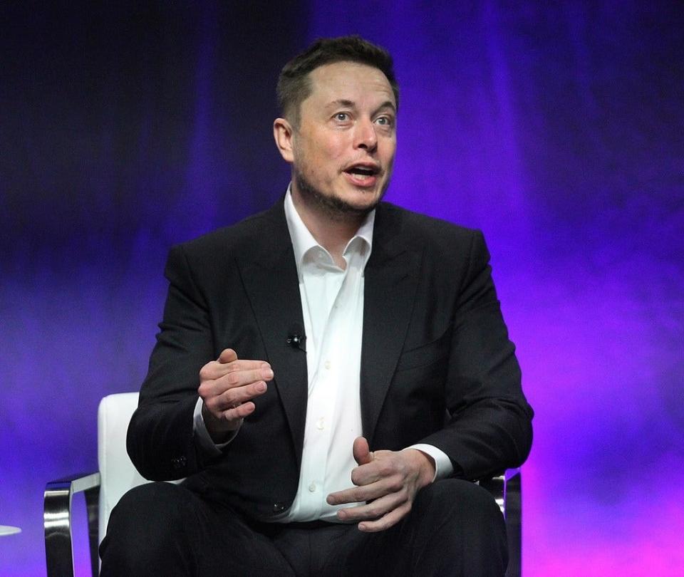 Elon Musk, shown speaking at the National Governors Association meeting in Providence in 2017, got into a tiff over the weekend with Rhode Island native actor James Woods on X, formerly known as Twitter.