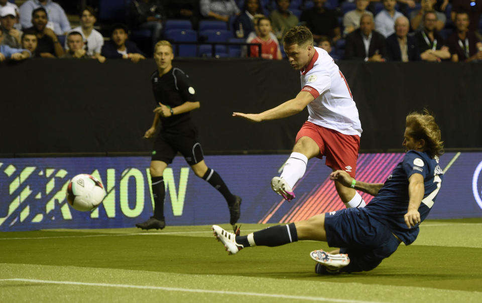 Michael Owen was on hand for the England team last year