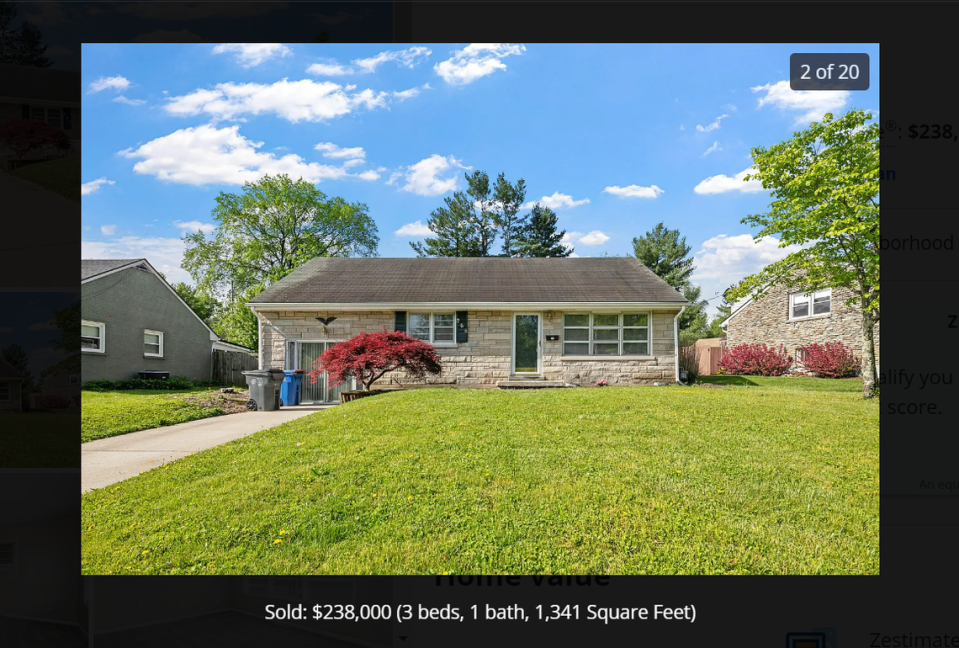 A screenshot of 268 Zandale Drive, which recently sold for $238,000.