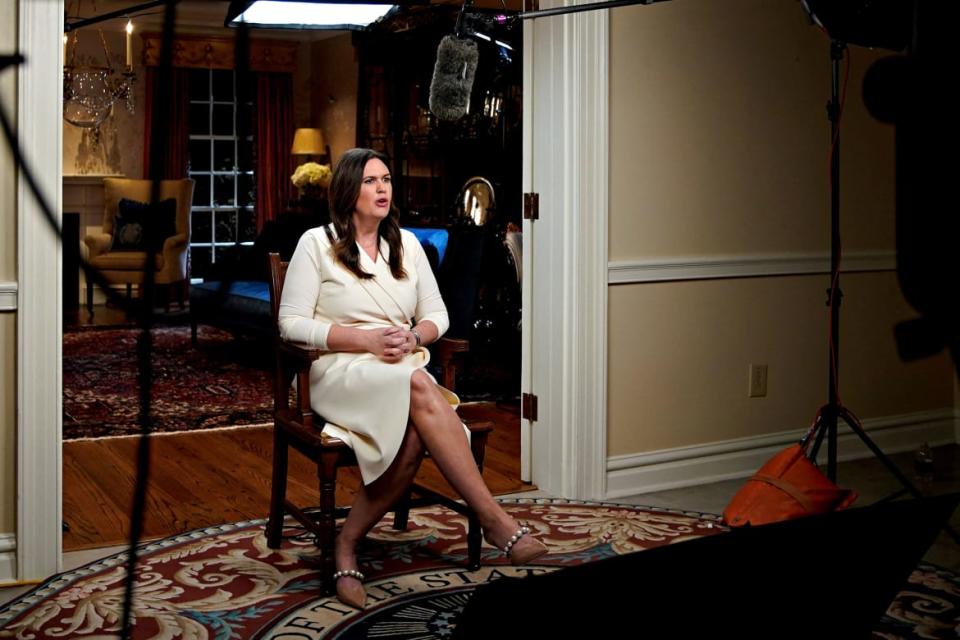 <div class="inline-image__caption"><p>Sarah Huckabee Sanders, governor of Arkansas, speaks while delivering the Republican response to President Biden's State of the Union address on Tuesday, Feb. 7, 2023. </p></div> <div class="inline-image__credit">Al Drago/Pool via REUTERS</div>