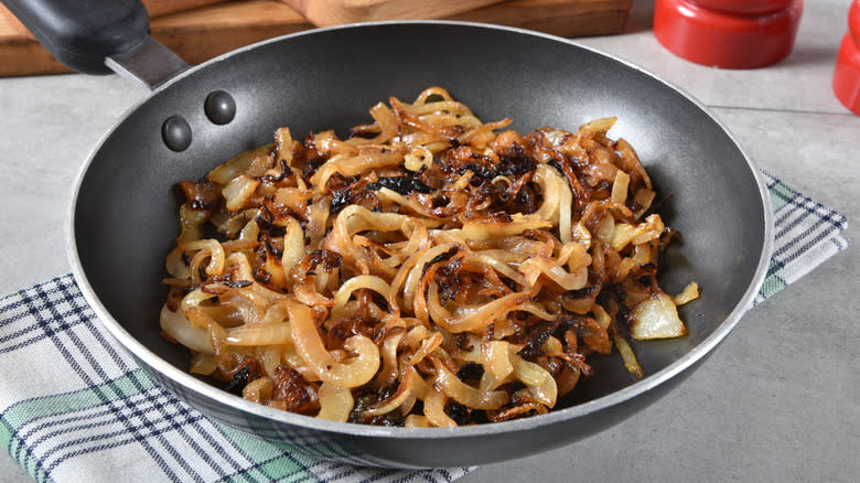 caramelized onions in pan