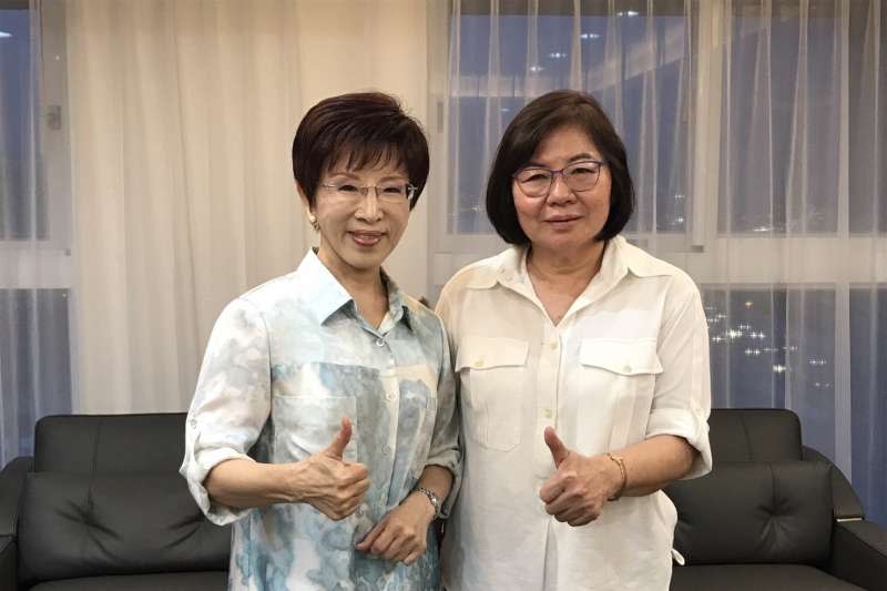 20171004-前主席洪秀柱（左）與前民政局長黃呂錦茹（右）。（黃呂錦茹辦公室提供）