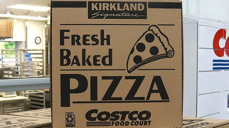 Costco food court pizza sign