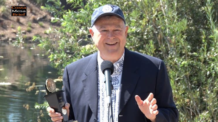 Rep. Dana Rohrabacher, R-Calif., after receiving a “Spirit of Enterprise