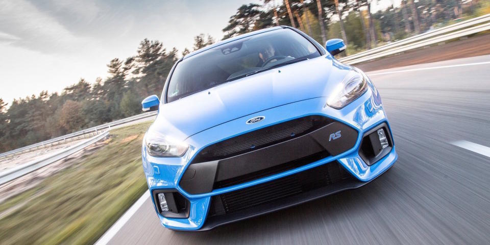 <p>Ford took the hot hatch to the next level when it introduced the Focus RS. With 350 horsepower and torque-vectoring all-wheel dive, it's one seriously fast car. And while <a rel="nofollow noopener" href="http://www.roadandtrack.com/new-cars/news/a30161/how-ford-made-drift-mode/" target="_blank" data-ylk="slk:drift mode has gotten a ton of attention;elm:context_link;itc:0;sec:content-canvas" class="link ">drift mode has gotten a ton of attention</a>, let's not forget <a rel="nofollow noopener" href="http://www.roadandtrack.com/new-cars/first-drives/reviews/a28021/the-2017-ford-focus-rs-is-everything-enthusiasts-hope-for/" target="_blank" data-ylk="slk:how incredibly capable the Focus RS is on the track;elm:context_link;itc:0;sec:content-canvas" class="link ">how incredibly capable the Focus RS is on the track</a>.</p>