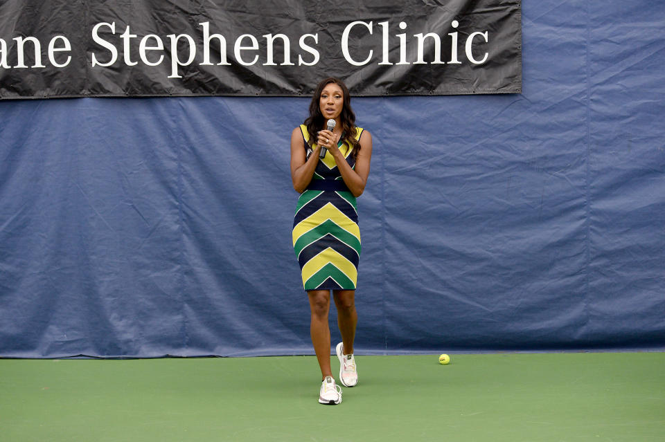 ESPN's Maria Taylor was showered with support after she fired back at radio host Dan McNeil's sexist tweet about her MNF outfit. (Photo by Noam Galai/Getty Images for Mercedes-Benz)