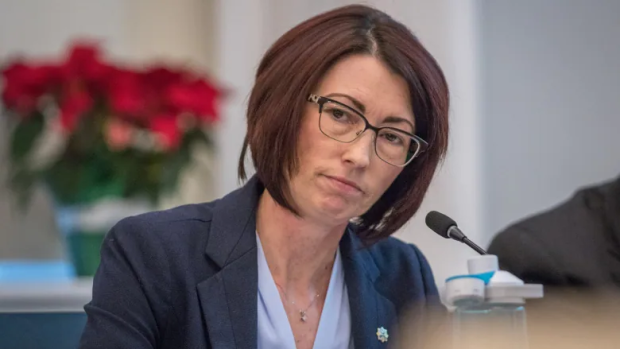 Halifax Auditor General Evangeline Colman-Sadd presented her report into Halifax Fire's inspection program to municipal council Wednesday. (Robert Short/CBC - image credit)