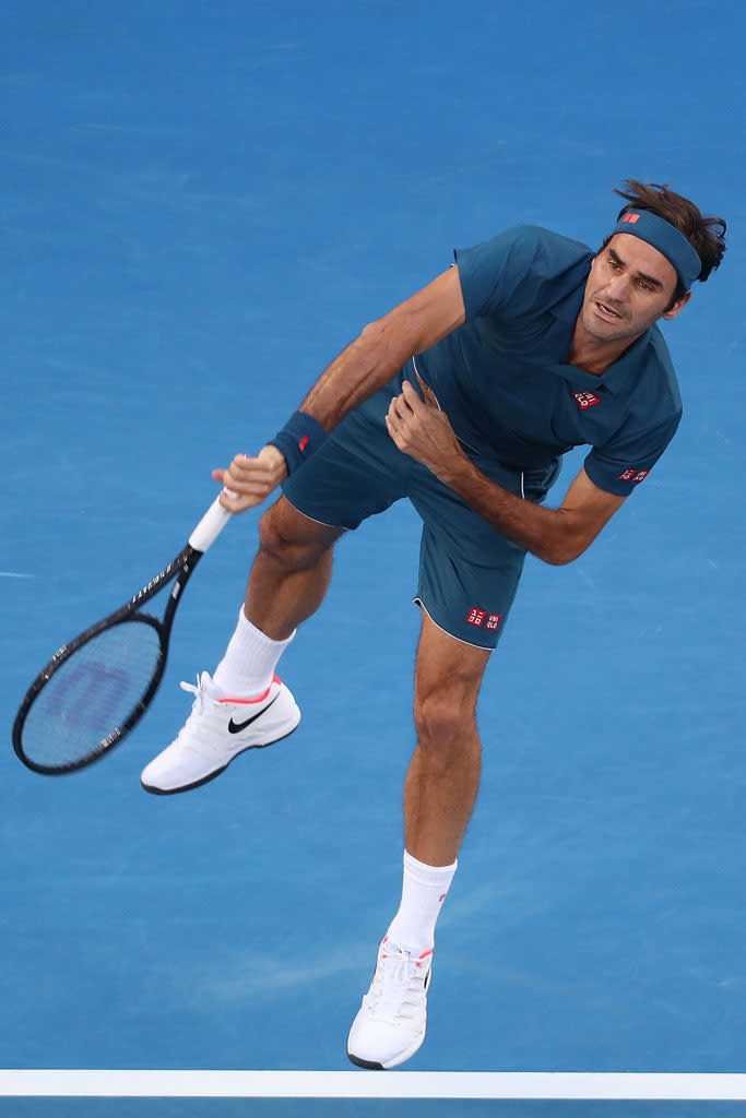 Roger federer, australian open, uniqlo, nike sneakers