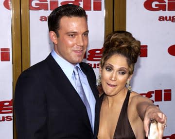 Ben Affleck and Jennifer Lopez at the LA premiere of Gigli