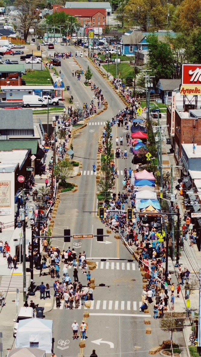 Central Avenue is abuzz during Holleroo on April 13.