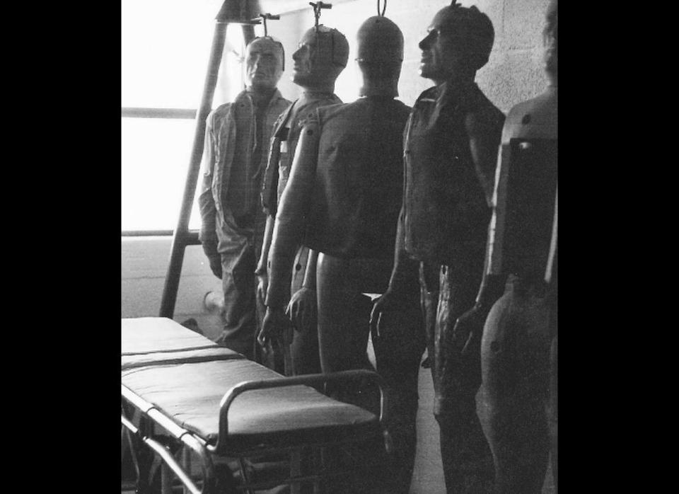 This is a photo from the Air Force's "The Roswell Report," released June 24, 1997 about the 1947 UFO incident at Roswell, N.M.  Air Force personnel used stretchers and gurneys to pick up 200-pound dummies in the field and move them to the laboratory.  The 231-page report, released on the eve of the 50th anniversary of the Roswell, N.M., UFO incident, was meant to close the book on longstanding rumors that the Air Force recovered a flying saucer and extraterrestrial bodies near Roswell.  