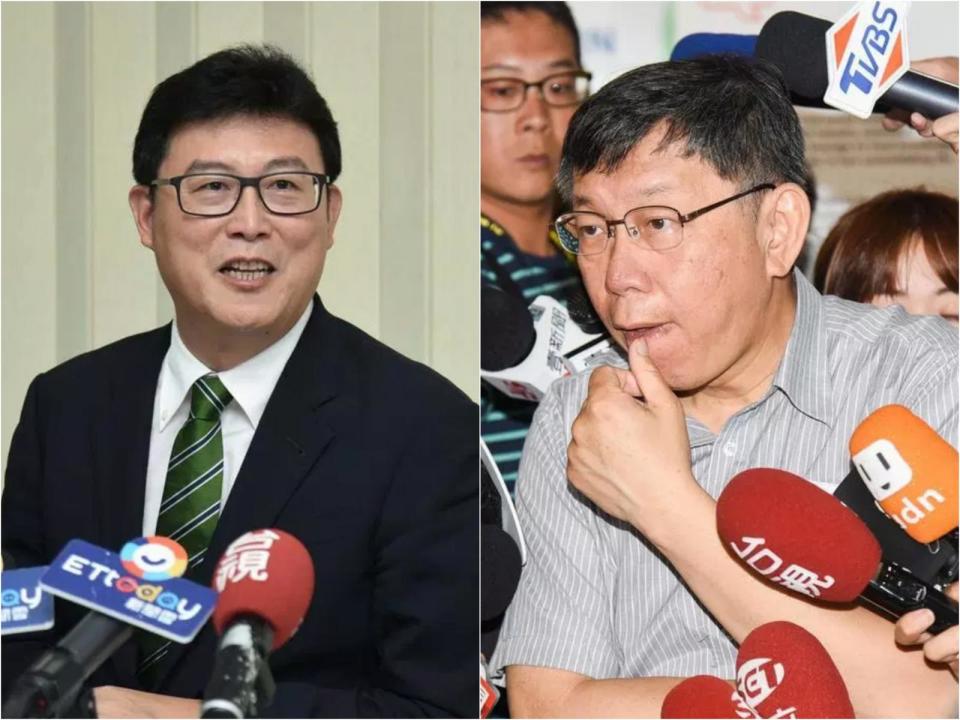 ▲台北市長候選人姚文智（左）、柯文哲的政見未受關注，反而是花邊新聞搶攻版面，讓人傻眼。（圖／NOWnews資料照）