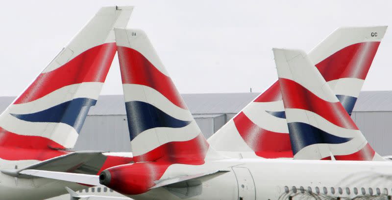 FILE PHOTO: British Airways aircraft stationary on the tarmac of London's Heathrow Airport in west London