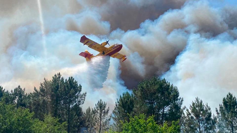 Waldbrandbekämpfung in Südwestfrankreich. (Bild: dpa)