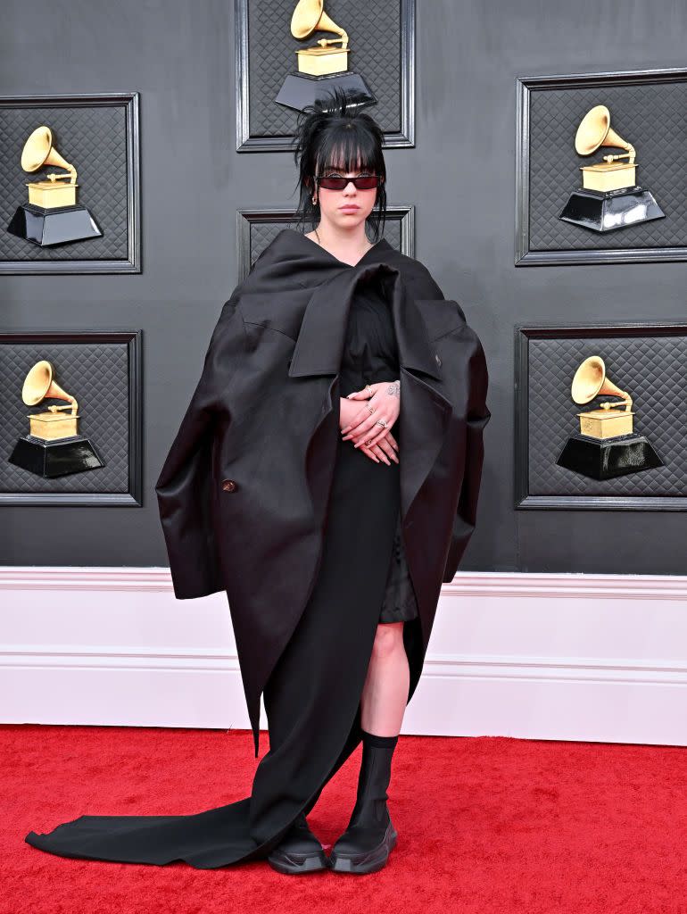 billie eilish at the 2022 grammys