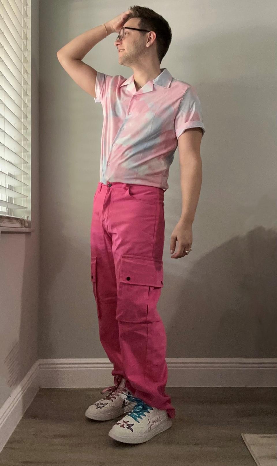 TikToker @DevenAnthony prepared a "Lover"-inspired outfit to see Taylor Swift when she launches her Eras Tour at State Farm Stadium in Glendale, Arizona, on March 17.