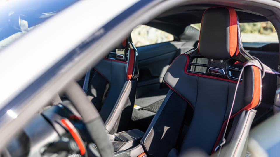 The interior of the 2023 BMW M4 CSL.