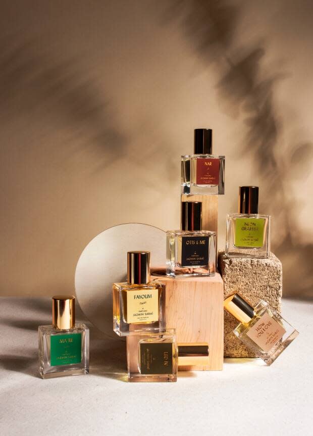 These perfumes are from Montreal-based Dana El Masri, who helped create a petition posted last week that calls on fragrance brands to stop using the term 'Oriental' to describe their scents. (Submitted by Dana El Masri - image credit)