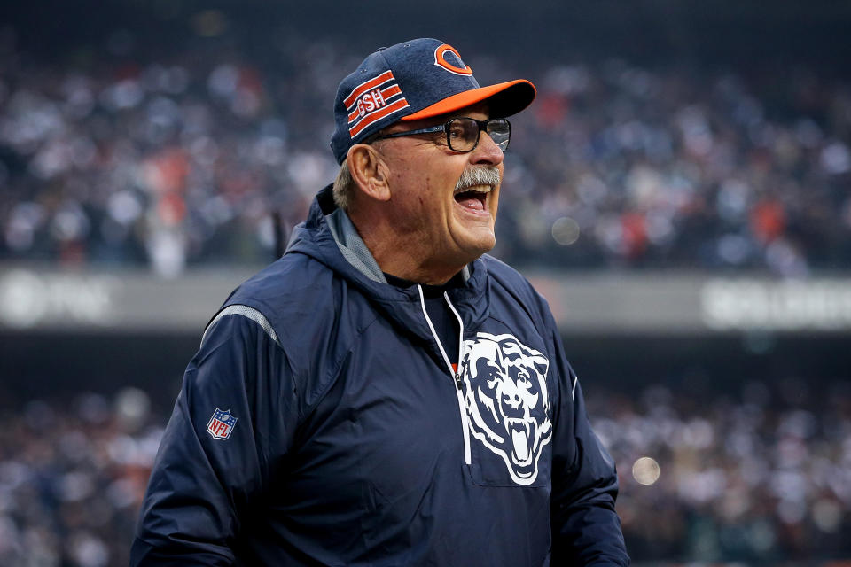 CHICAGO, ILLINOIS - JANUARY 06:  Former Chicago Bears player Dick Butkus cheers before the NFC Wild Card Playoff game against the Philadelphia Eagles  at Soldier Field on January 06, 2019 in Chicago, Illinois. / Credit: Dylan Buell / Getty Images