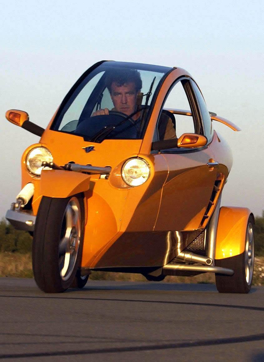 Jeremy Clarkson drives a  Carver at Dunford Park, Surrey.