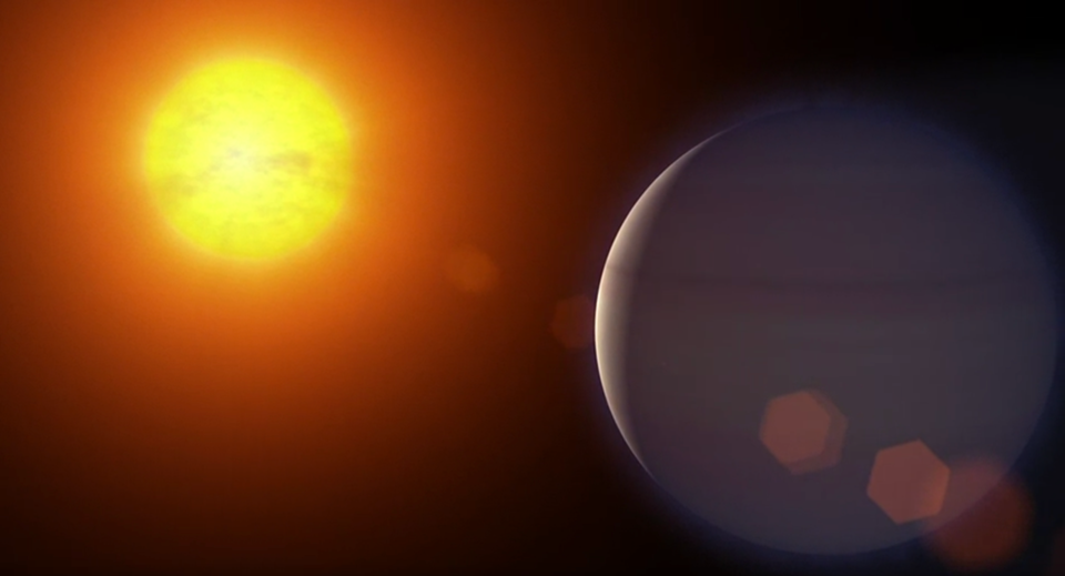 Eine künstlerische Darstellung des Exoplaneten HD 189733b, der seinen Stern in 2,2 Tagen umkreist. - Copyright: NASA/Goddard Space Flight Center/Conceptual Image Lab