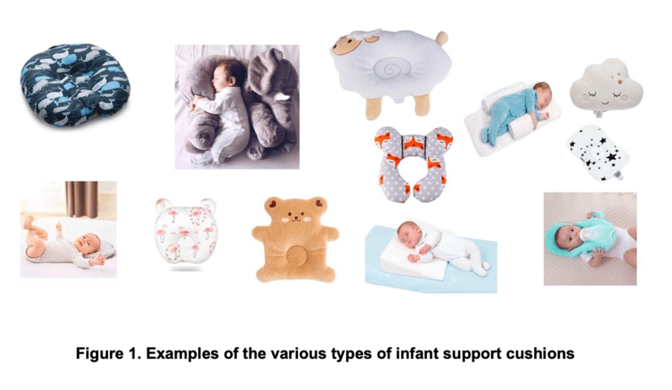 Images of different types of infant support cushions. (Consumer Product Safety Commission)