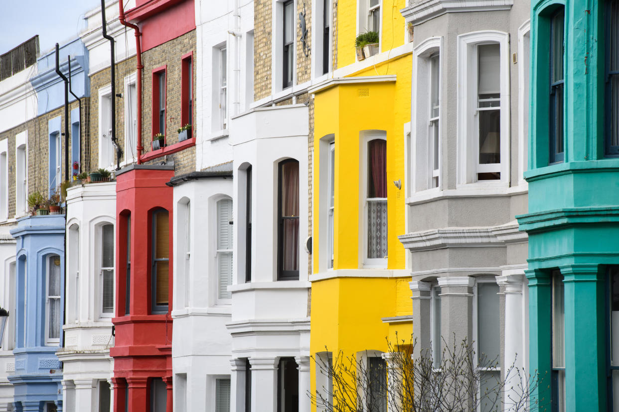 Colourful houses in Notting Hill, west London. The stamp duty holiday announced in 2020 is expected to be extended until the end of June, as part of budget measures to be announced next week by chancellor Rishi Sunak. Picture date: Wednesday February 24, 2021. Photo credit should read: Matt Crossick/Empics